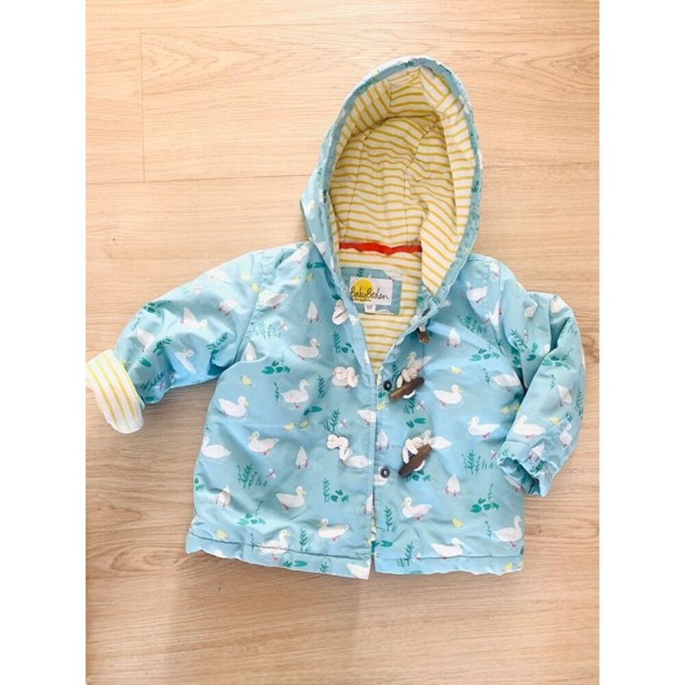 Mini Boden waterproof raincoat jacket ducks 12-18M